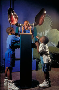 Picture of children interacting with the exhibits