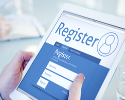 Register for an account